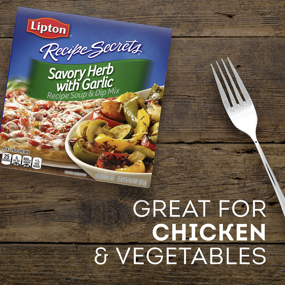 Roasted vegetables prepared with Lipton Savory Herb Garlic for easy side.