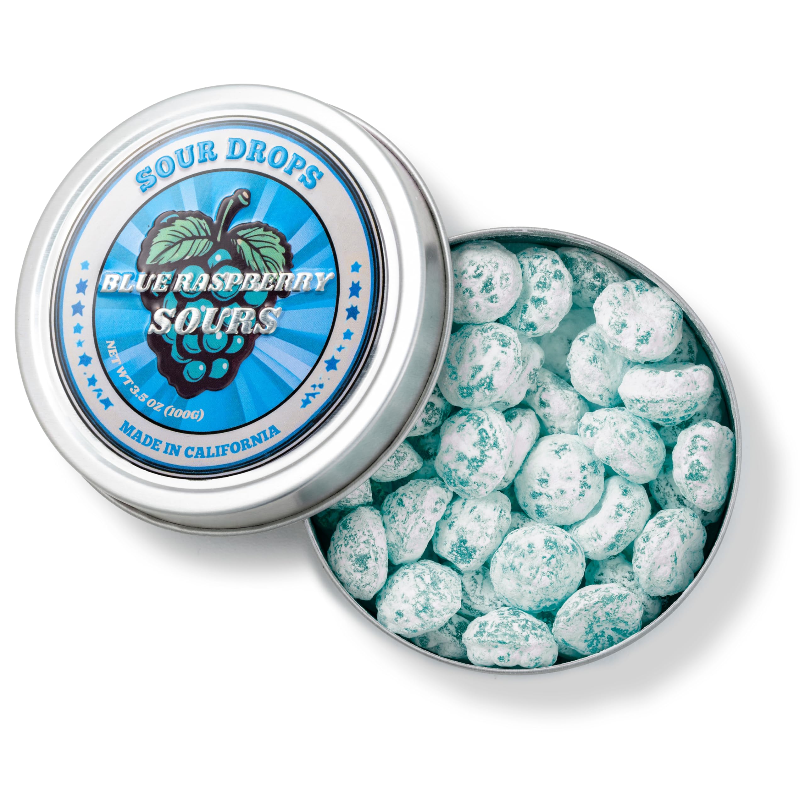 Sour Drops 3-pack tin shown for gifting and sharing.