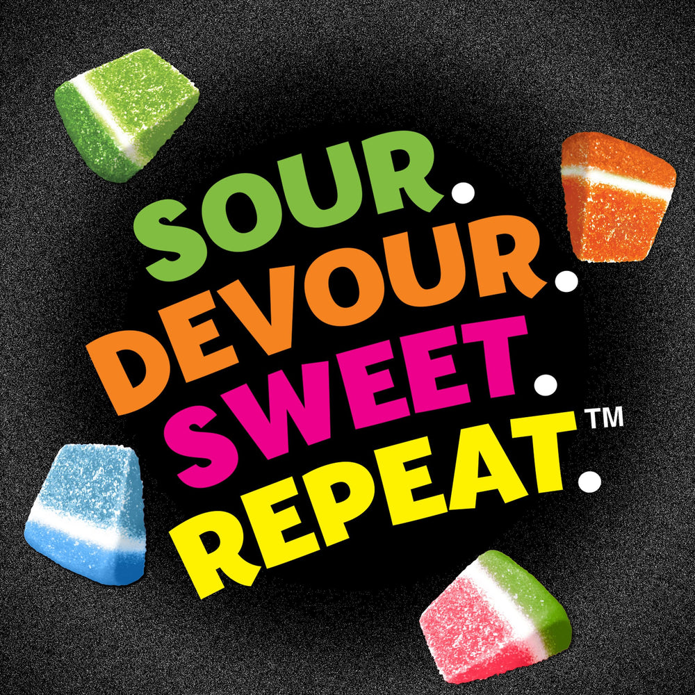 Sour Jacks Assorted Fruit wedges, versatile snack option.