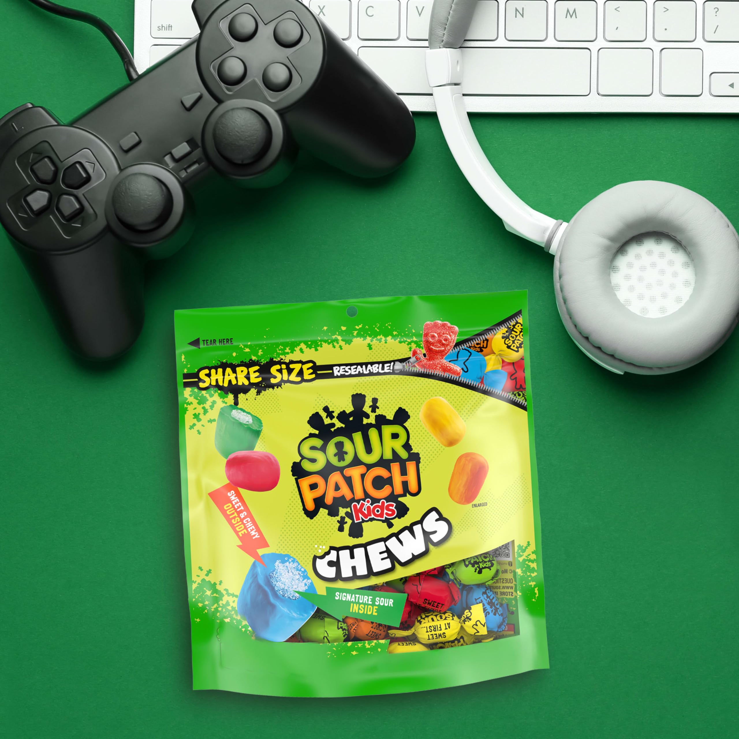 Sour Patch Kids Chews Individually wrapped pieces for easy sharing