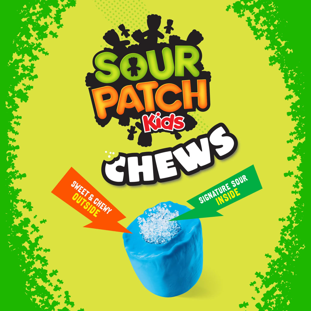 Sour Patch Kids Chews Lemon flavor with bright citrus notes