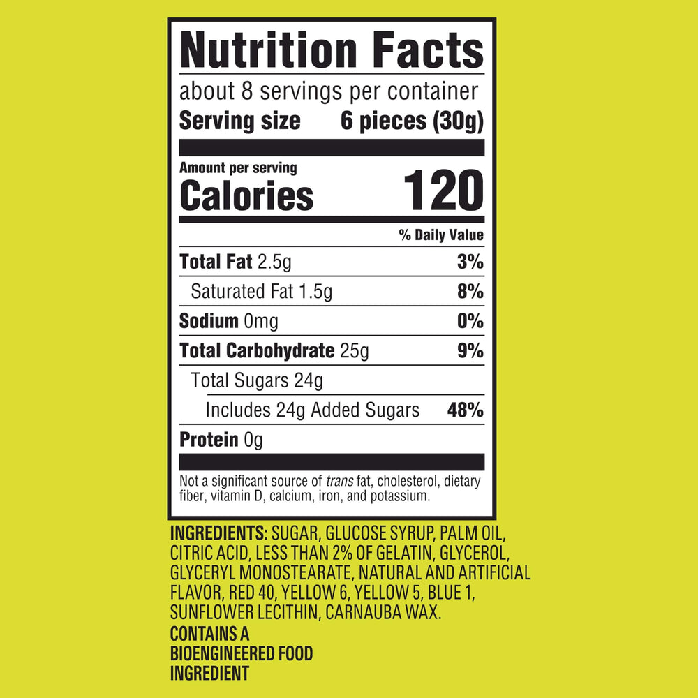Sour Patch Kids Chews Redberry flavor in bright, fruity bites