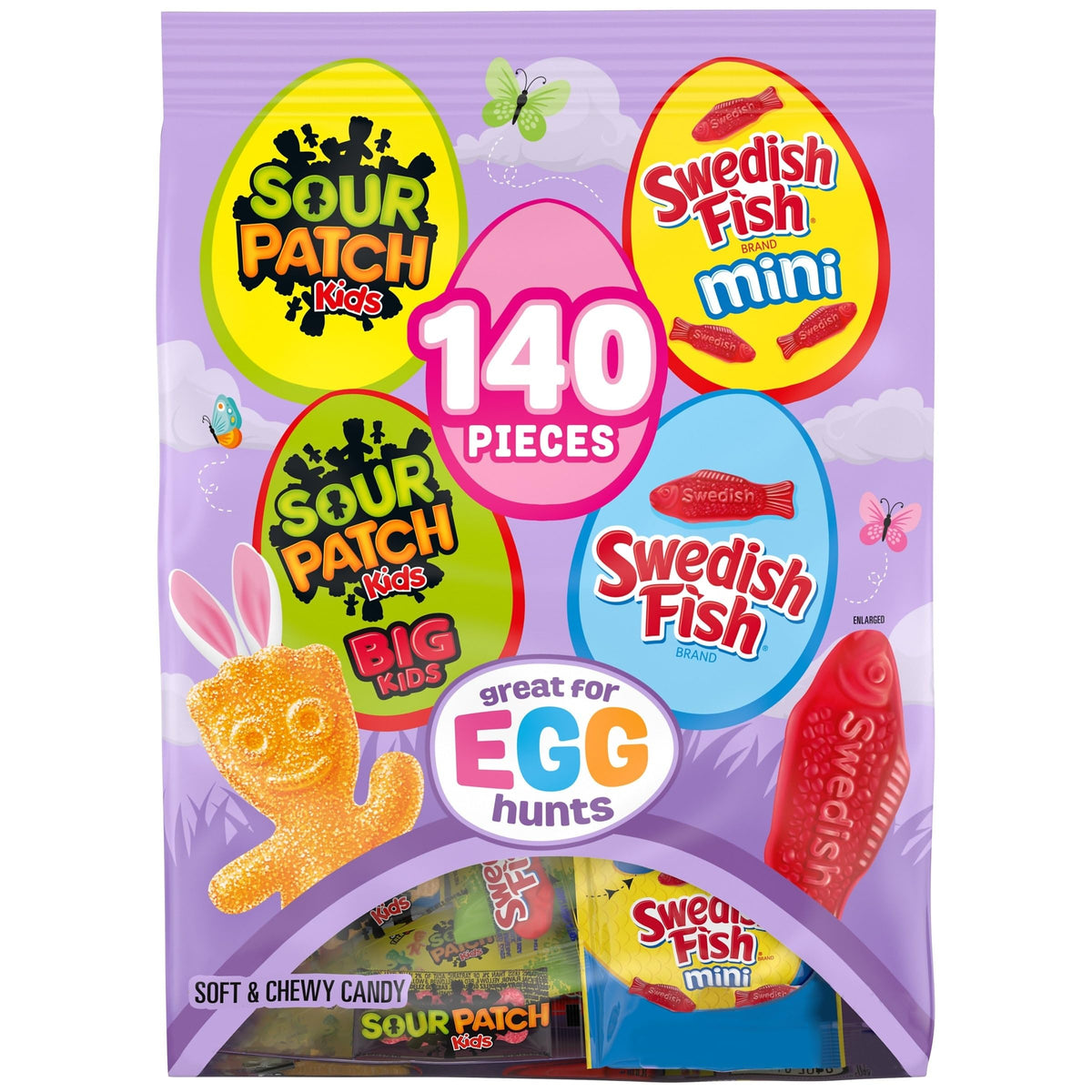 Sour Patch Kids Easter variety bag shown for baskets and egg hunts