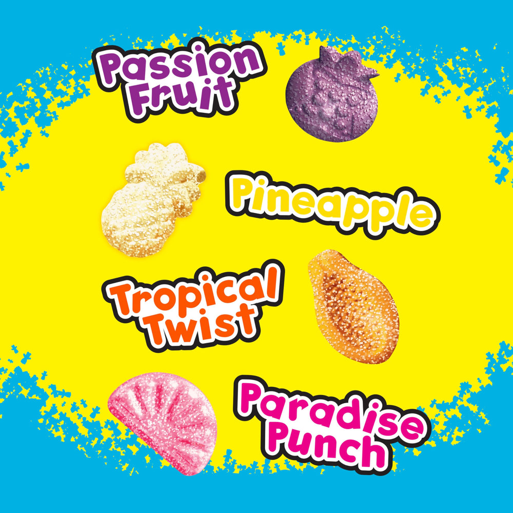 Sour Patch Kids Fruits Tropical Mix pineapple piece ready for snacking.