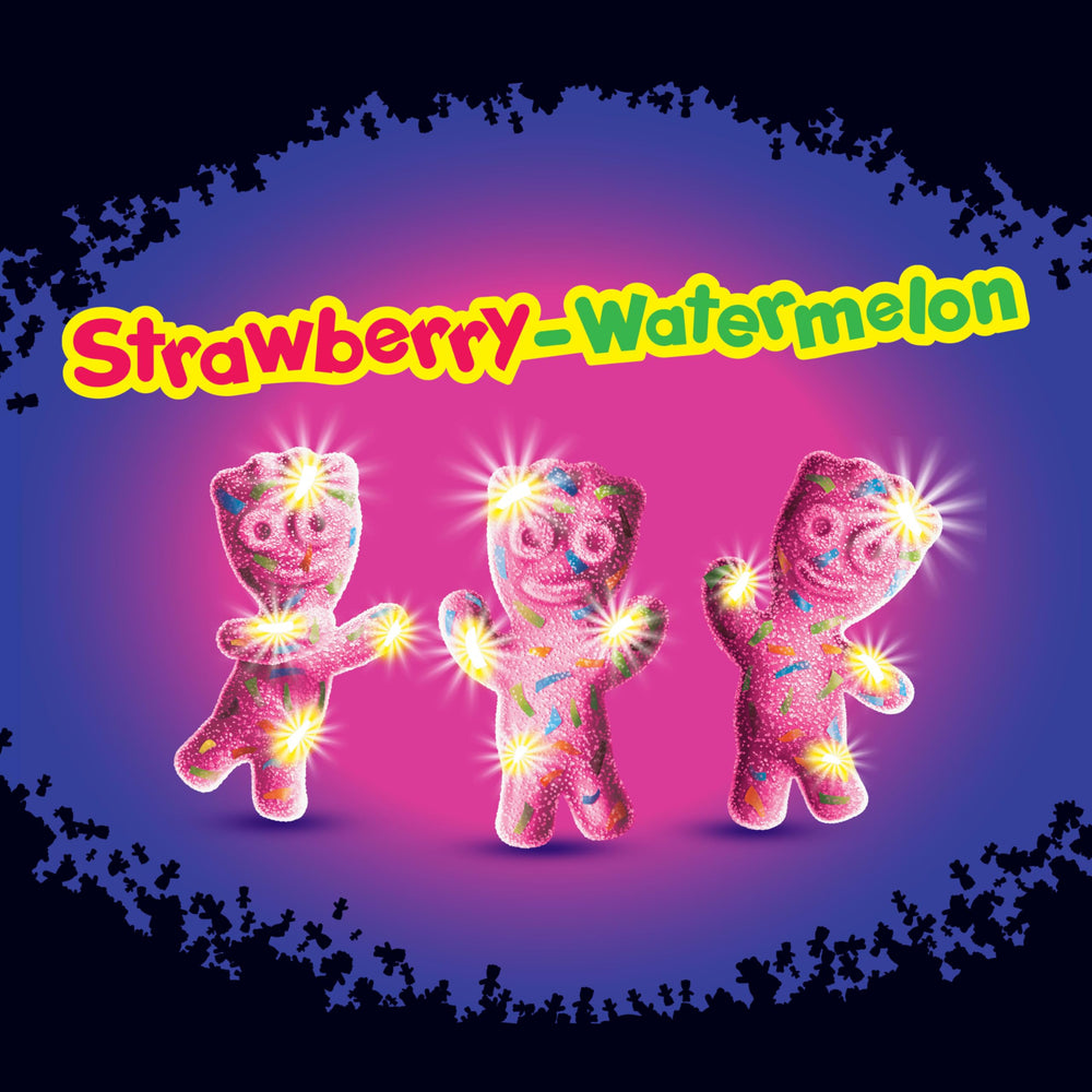 Gummies glow under blacklight, suggesting a party-ready snack.
