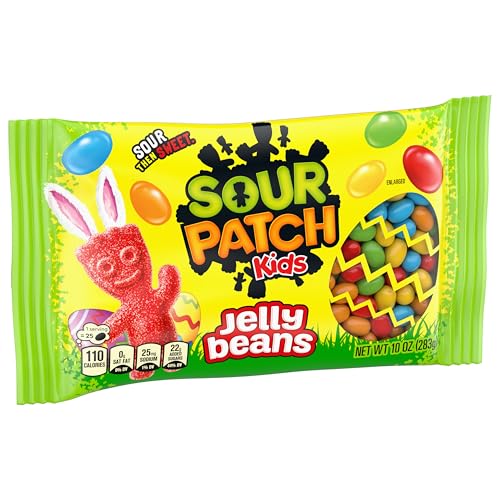 Sour Patch Kids Jelly Beans assorted flavors close-up showing tangy-sweet