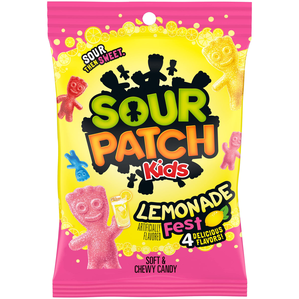 SOUR PATCH KIDS Lemonade Fest bag 8 oz, ideal for on-the-go snacking.