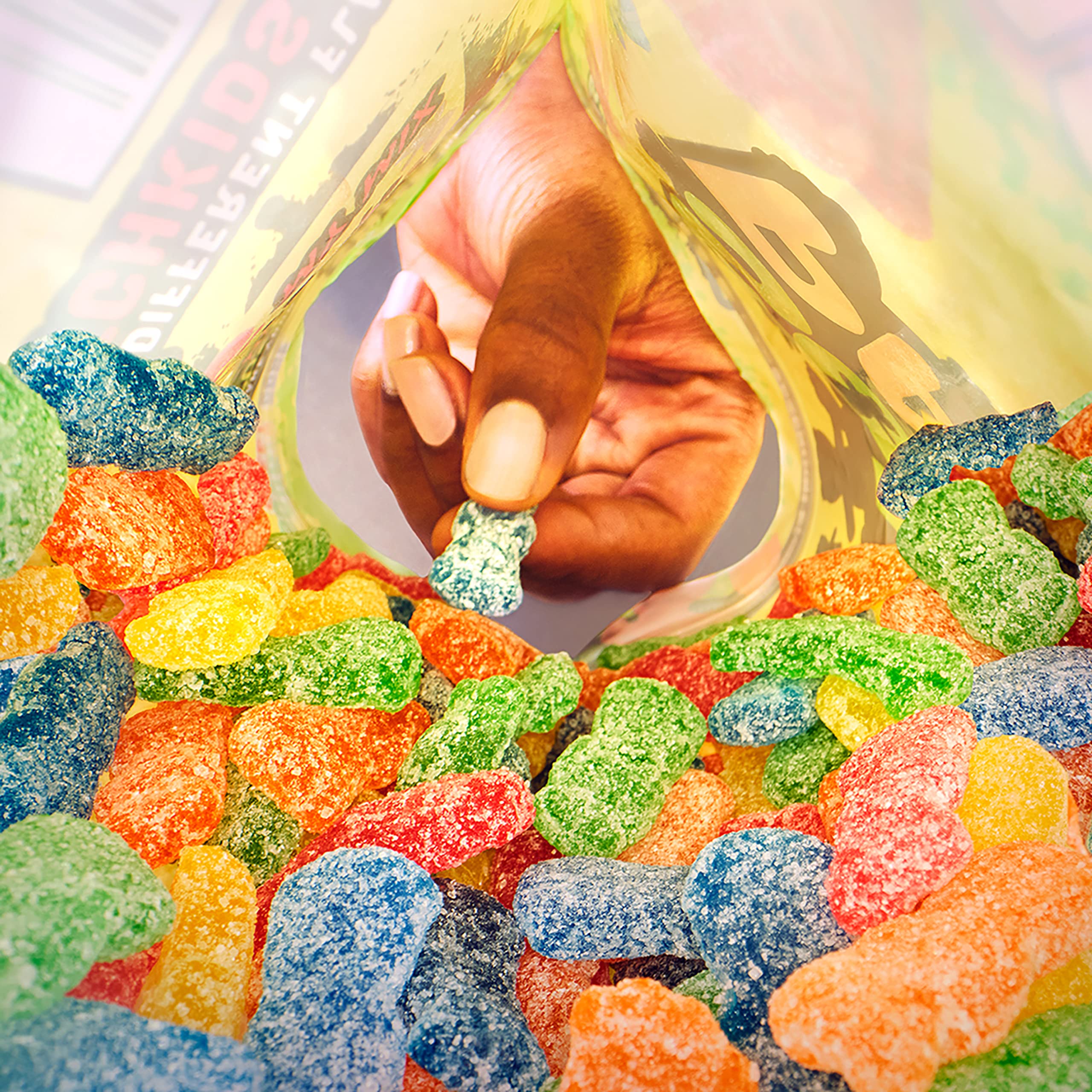 Sour Patch Kids colorful candy brightens any movie or party night.