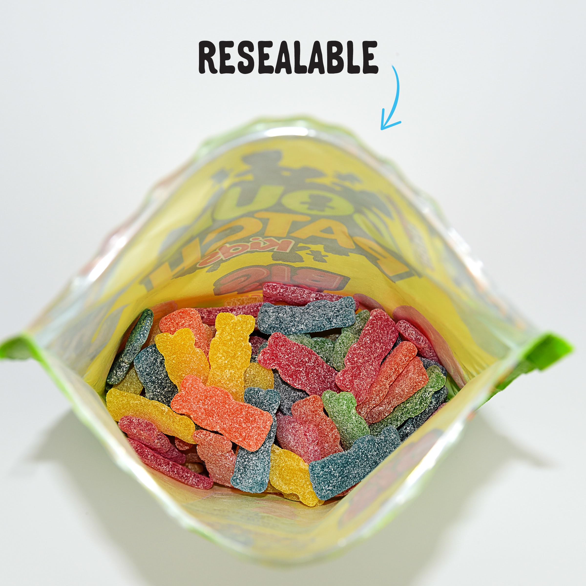 Sour Patch Kids movie-night snack paired with popcorn and drinks