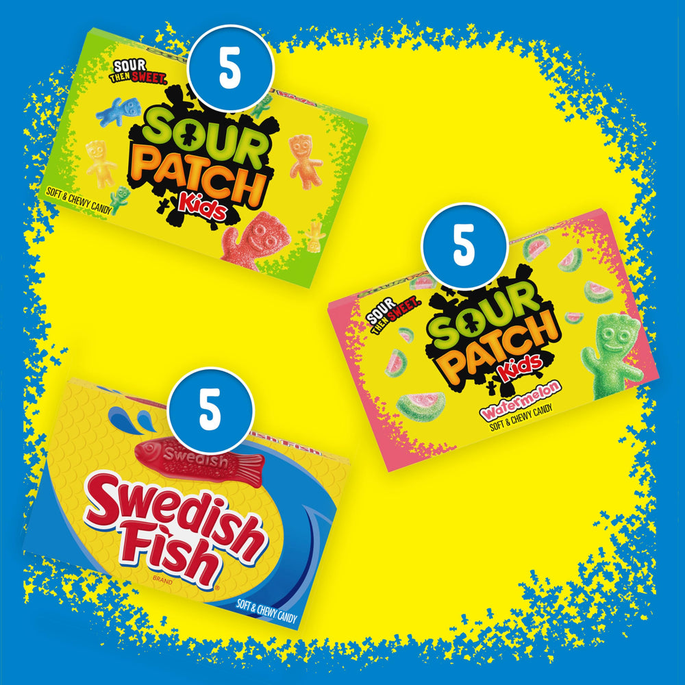 Sour Patch Kids Original Variety Box highlighting tangy to sweet flavors.