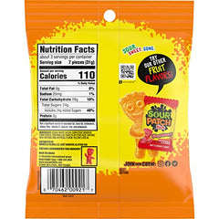 Sour Patch Kids Peach candy closeup reveals juicy peach flavor
