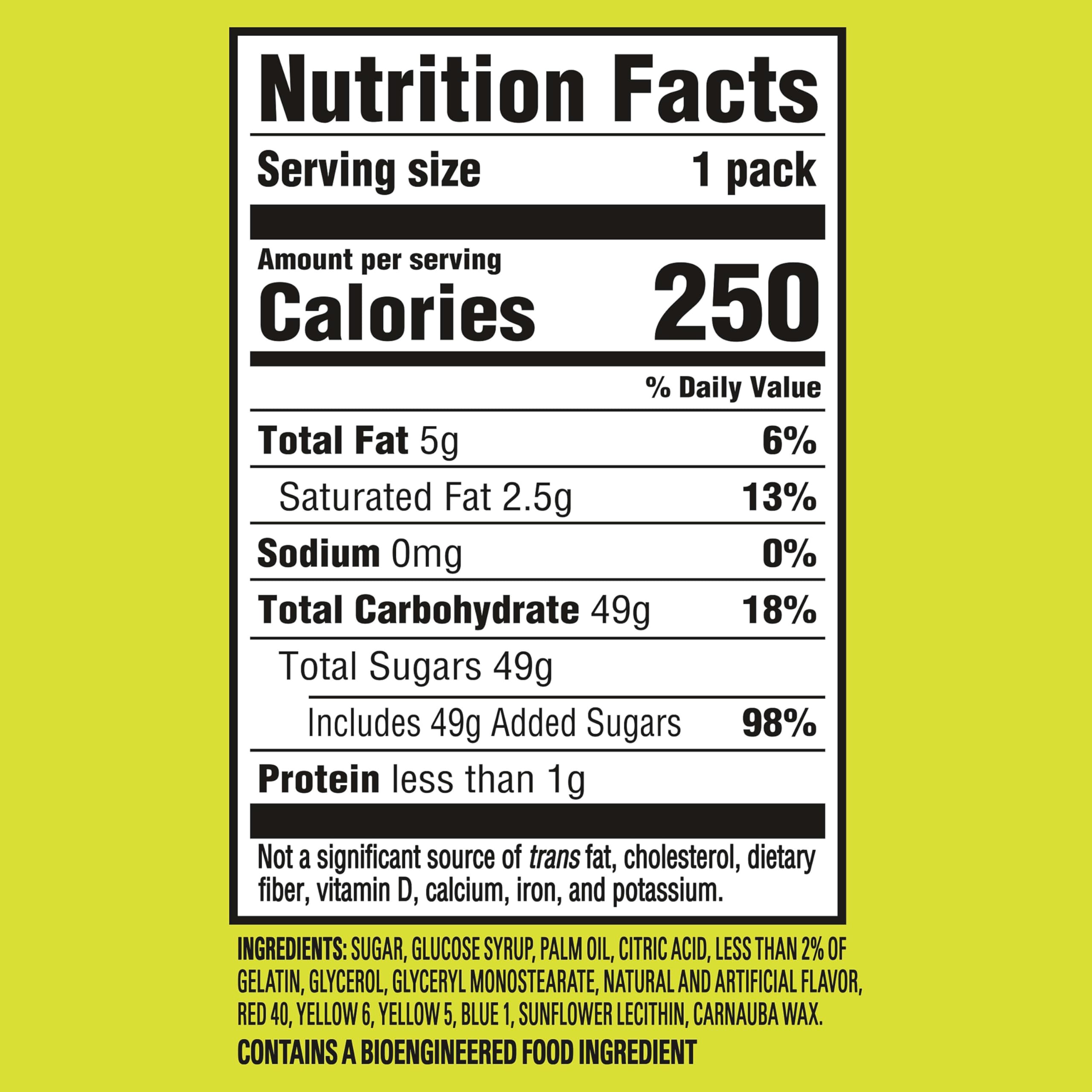 Sour Patch Kids redberry bag shows chewy texture for on-the-go snacking.