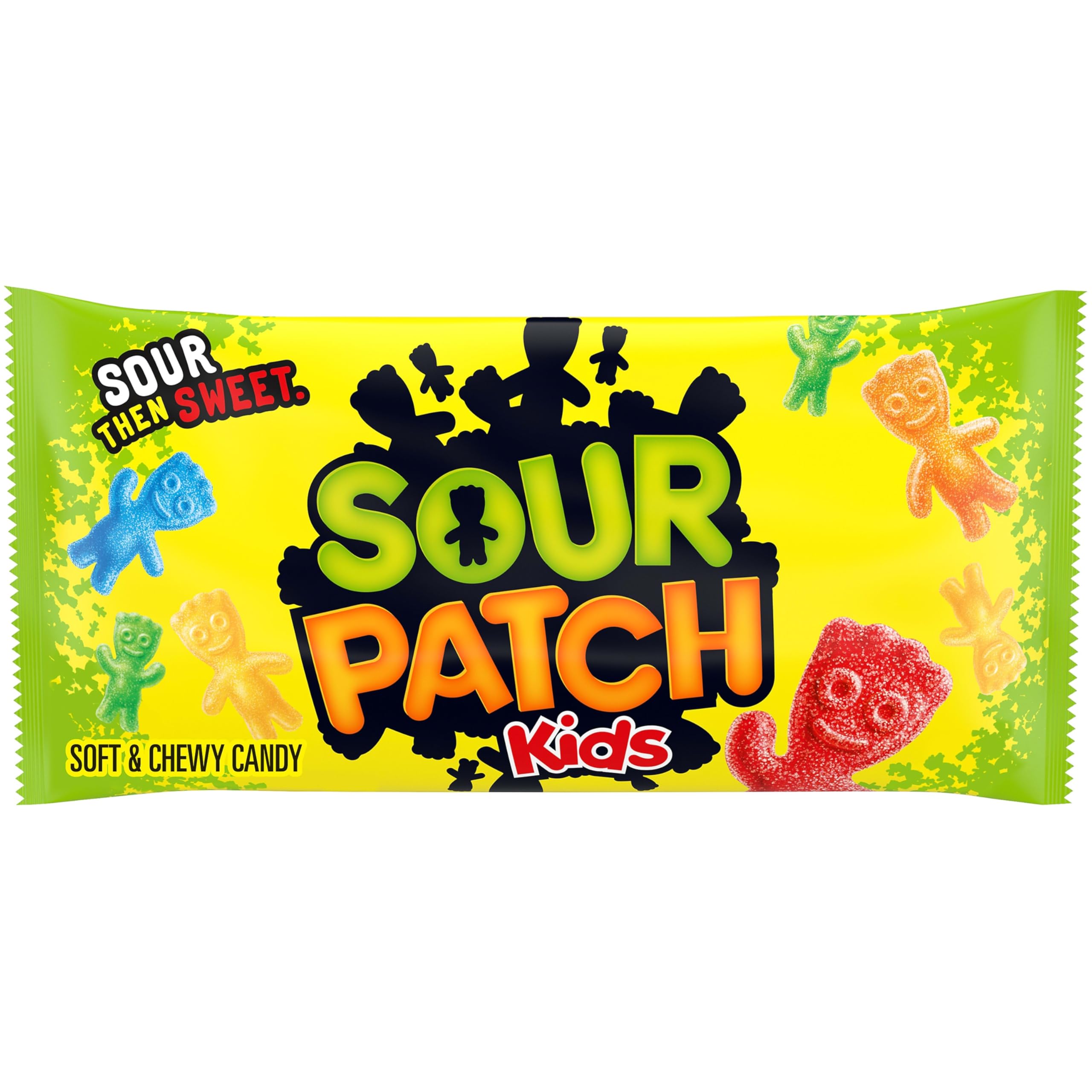 SOUR PATCH KIDS 2 oz bag shows soft, chewy texture for quick snacking.