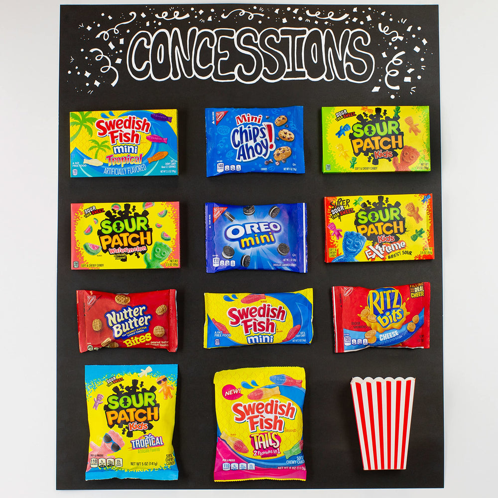 Sour Patch Kids in backpack setting ready for on-the-go snacking.