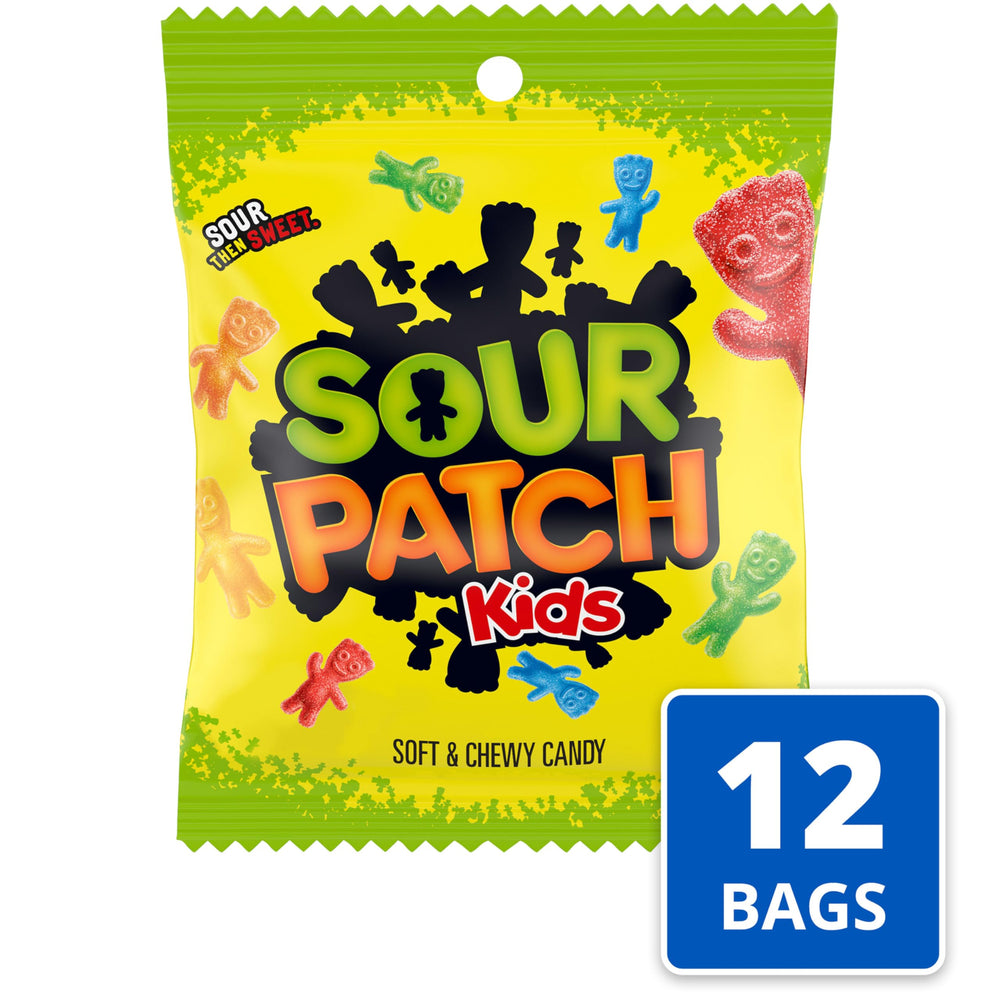 Sour Patch Kids soft and chewy texture close-up showcases mouthfeel.