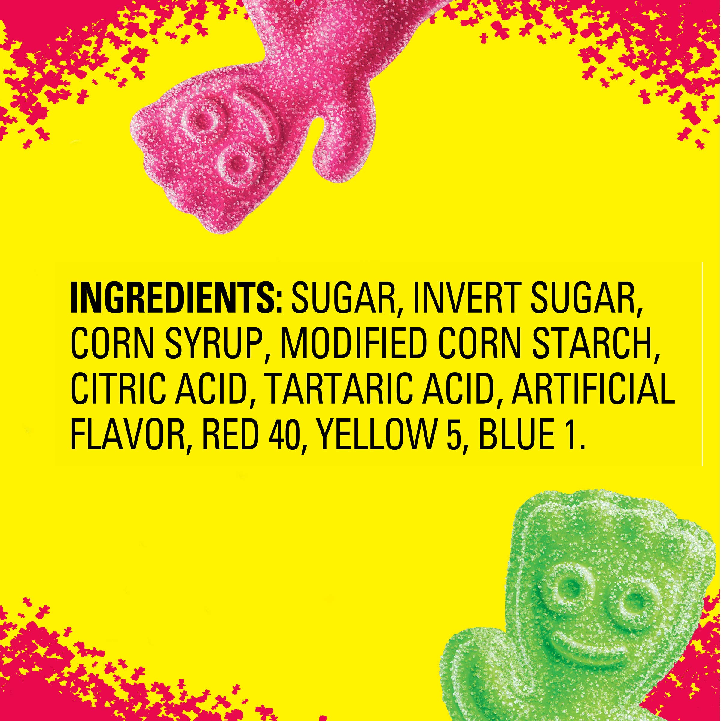 Sour Patch Kids Strawberry shaped candies for playful snacking.