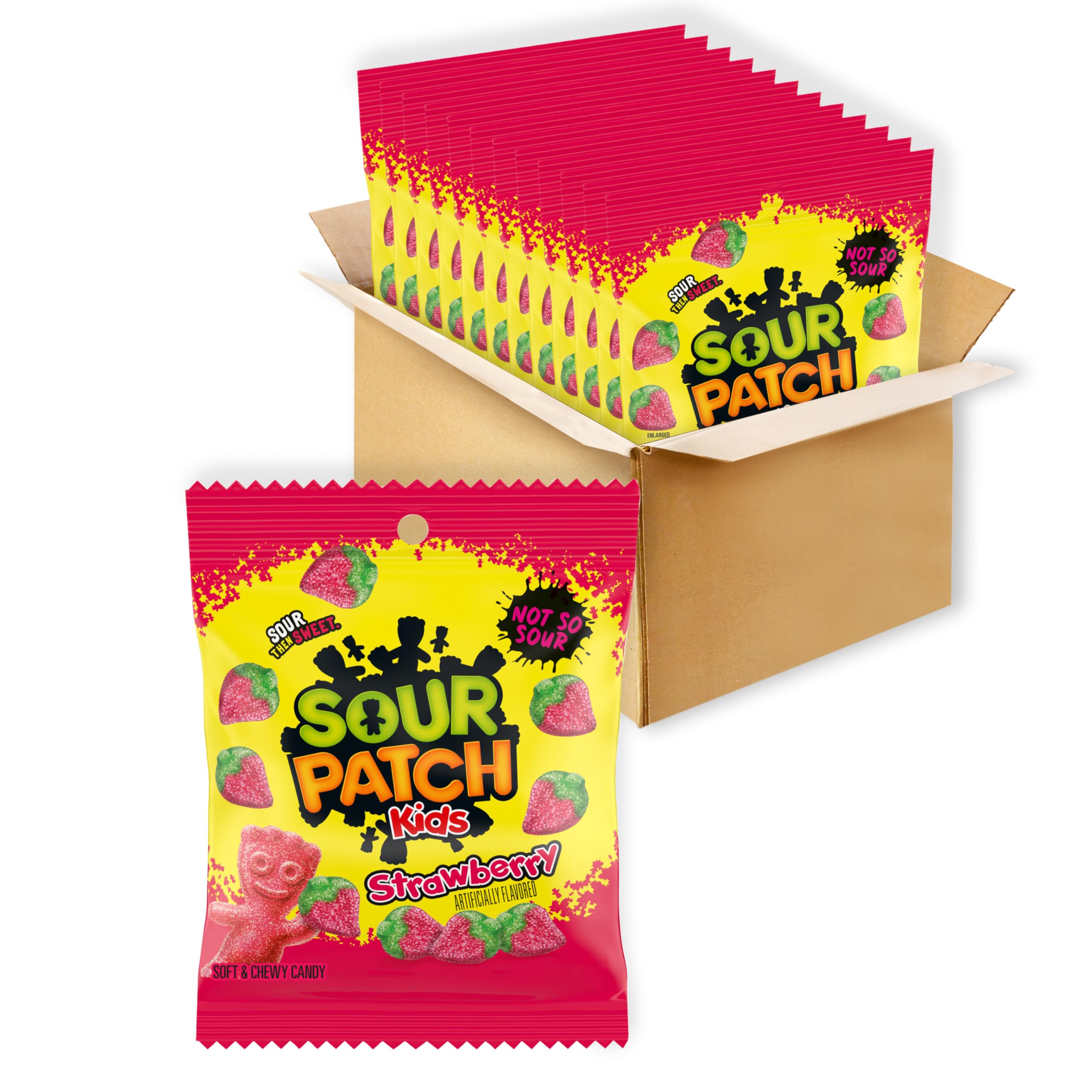 Sour Patch Kids Strawberry soft and chewy candy in bulk bags for sharing