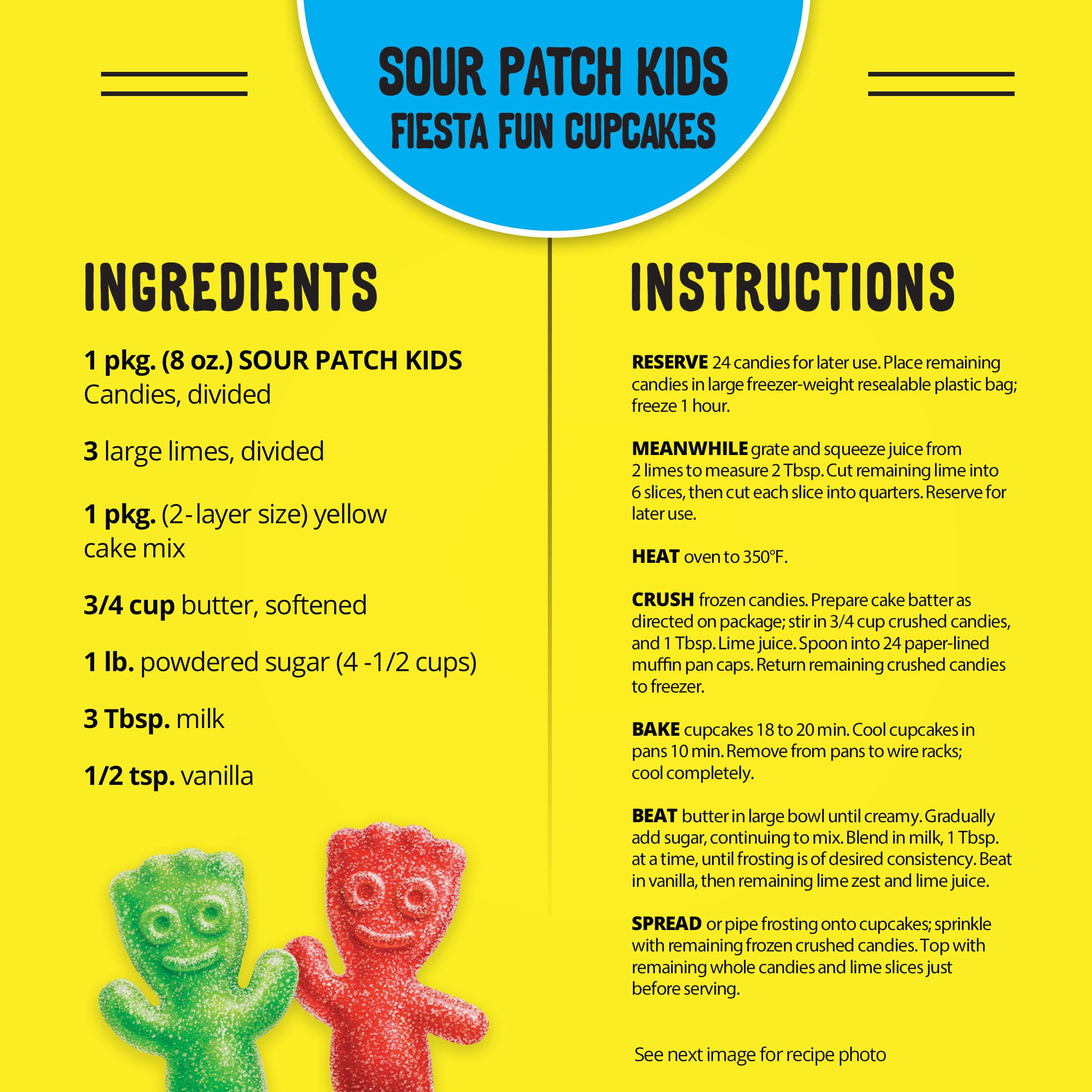 Tabletop display of a 12 oz Sour Patch Kids bag.