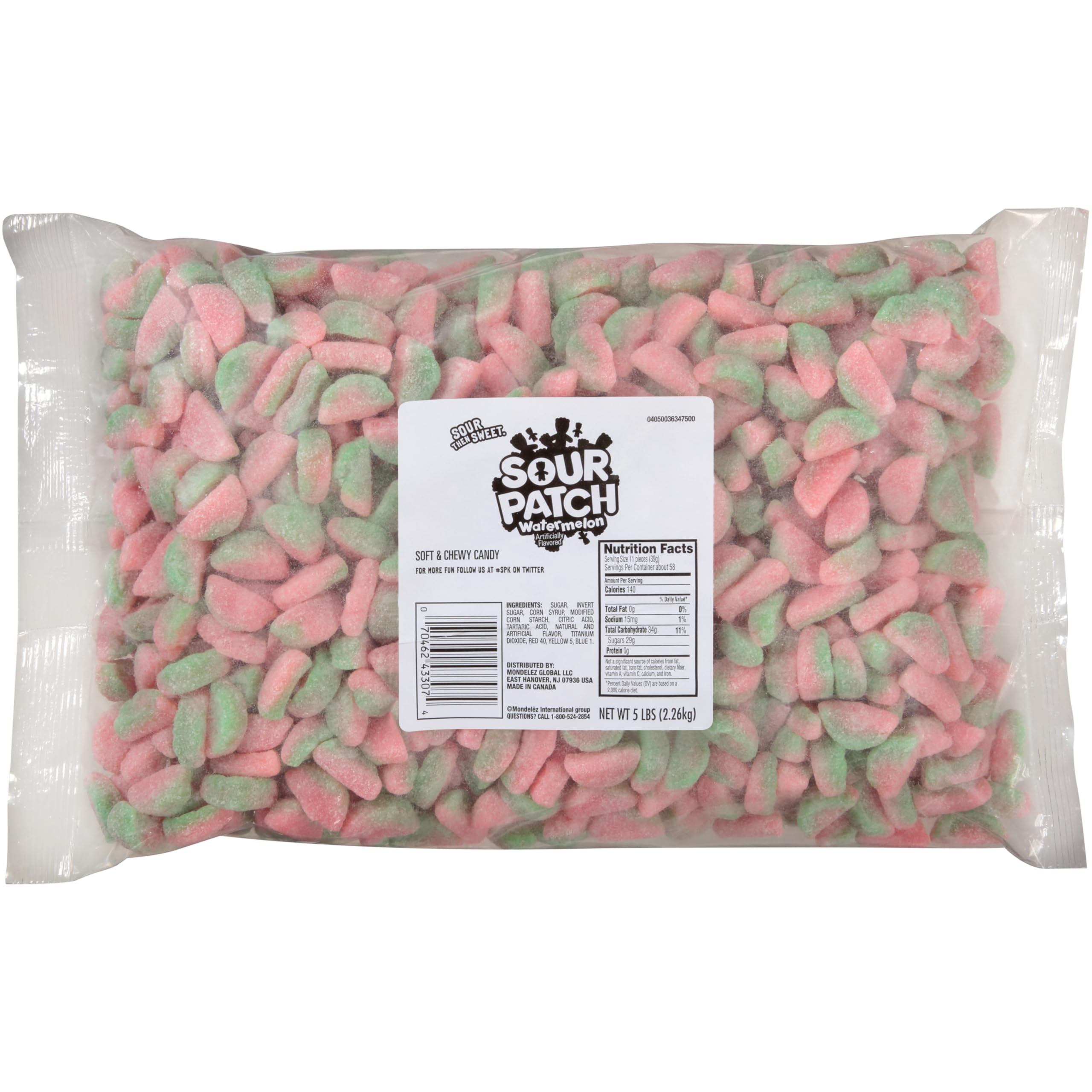 Sour Patch Kids Watermelon 80 oz bag ready for sharing at parties.