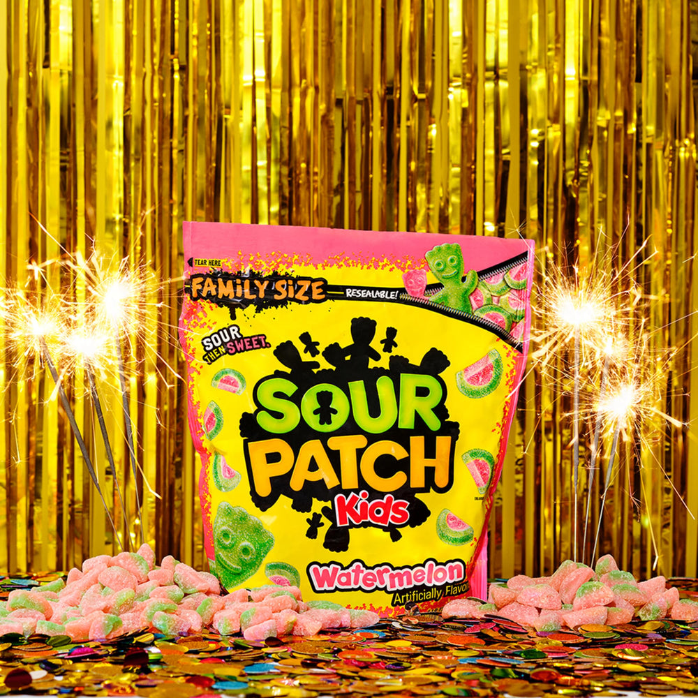 Sour Patch Kids Watermelon candy classroom snack bowl ready to share.