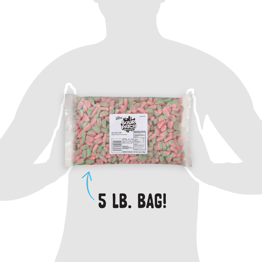 Sour Patch Kids Watermelon party snack boosts color on trays.