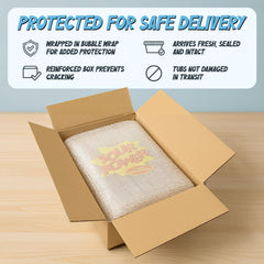 Sour Power Berry Blue Candy Belts bubble wrap protection during shipping.
