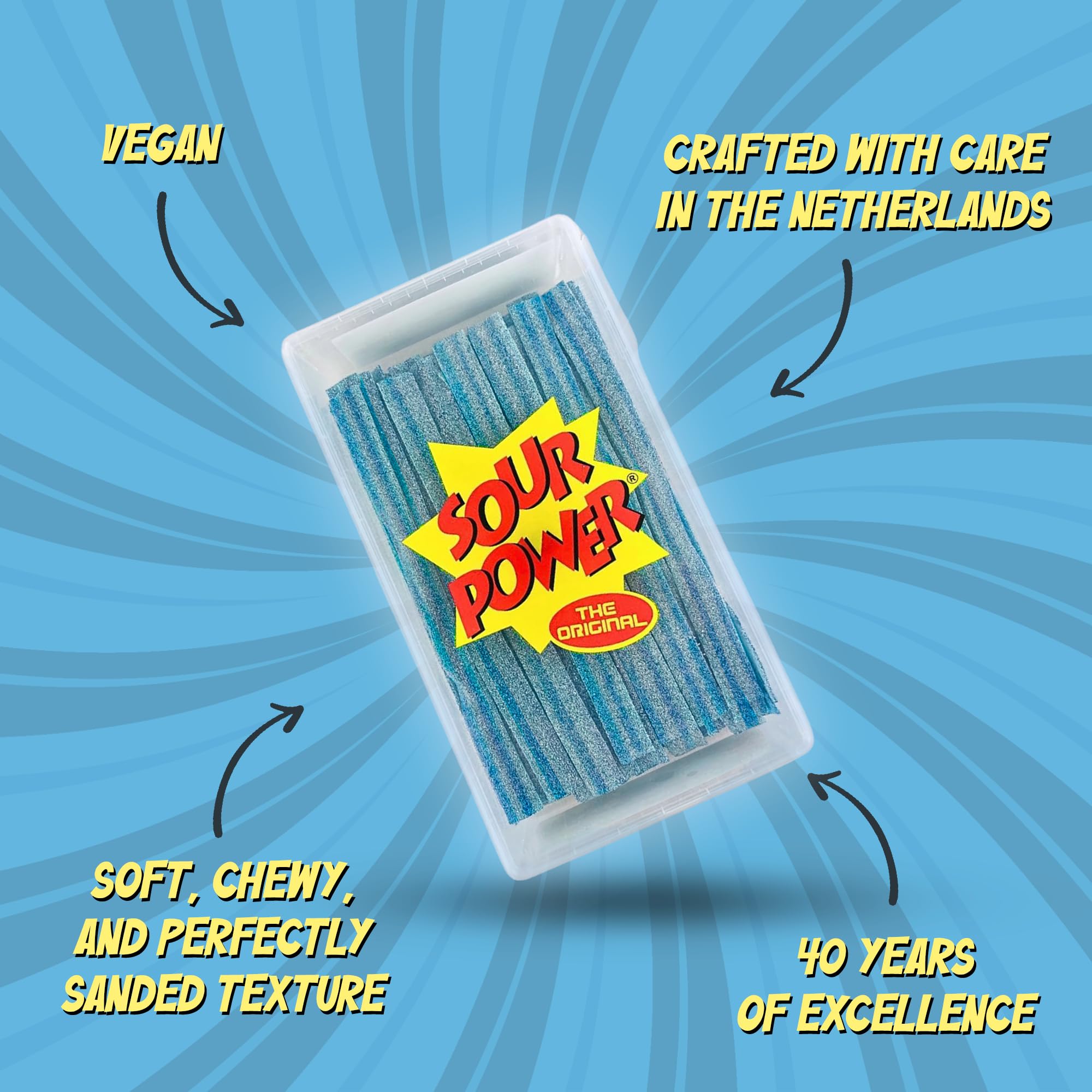 Sour Power Berry Blue Candy Belts serving ideas for party trays and desserts.
