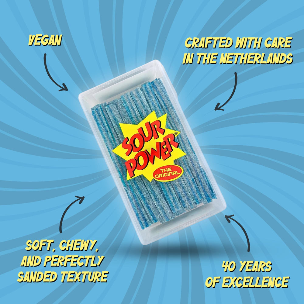 Sour Power Berry Blue Candy Belts serving ideas for party trays and desserts.
