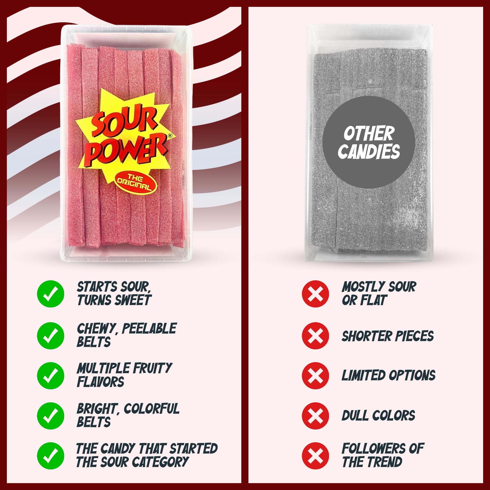 Sour Power belts used as vibrant dessert toppers and treats