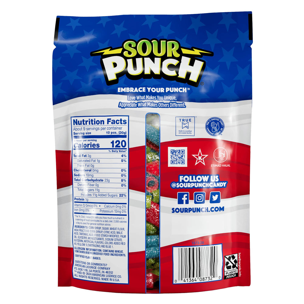 Sour Punch Bites apple close-up, crisp sweet-tart flavor for quick treats.