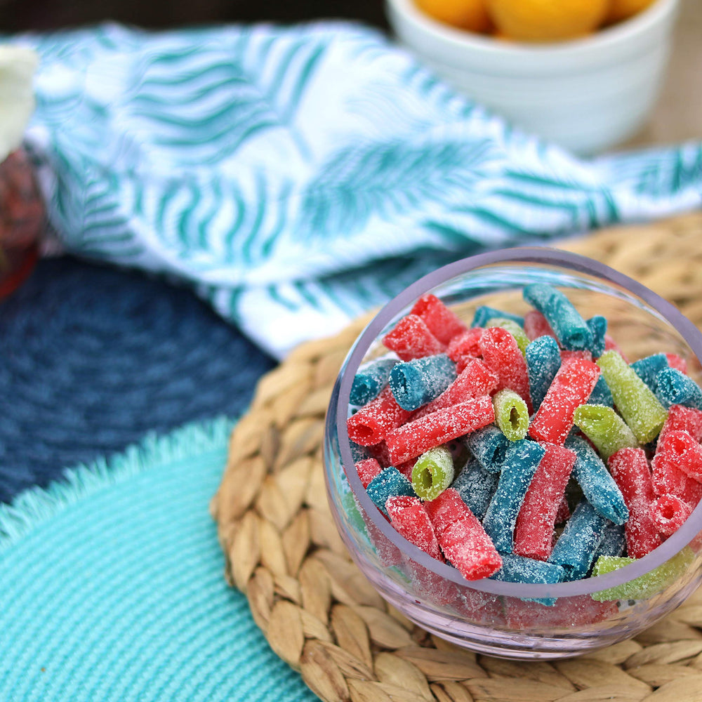 Soft, chewy texture of Sour Punch Bites makes them easy to enjoy anywhere