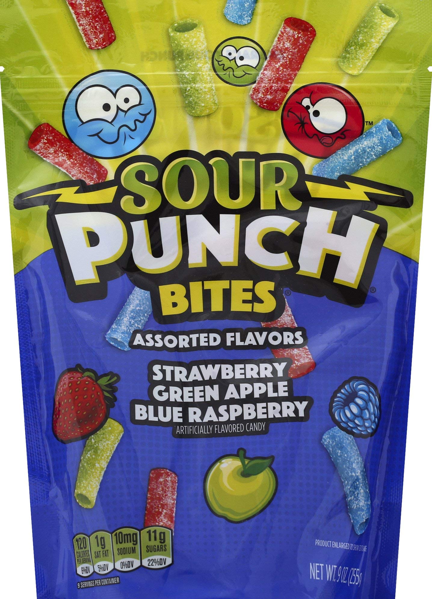Sour Punch Bites with signature sour coating on each piece