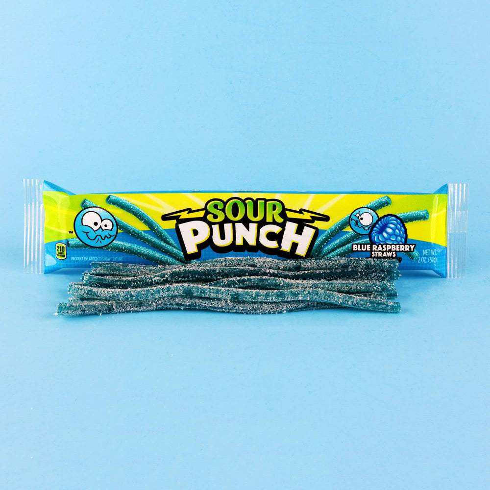 Sour Punch Blue Raspberry Straws serving-idea highlights shared enjoyment