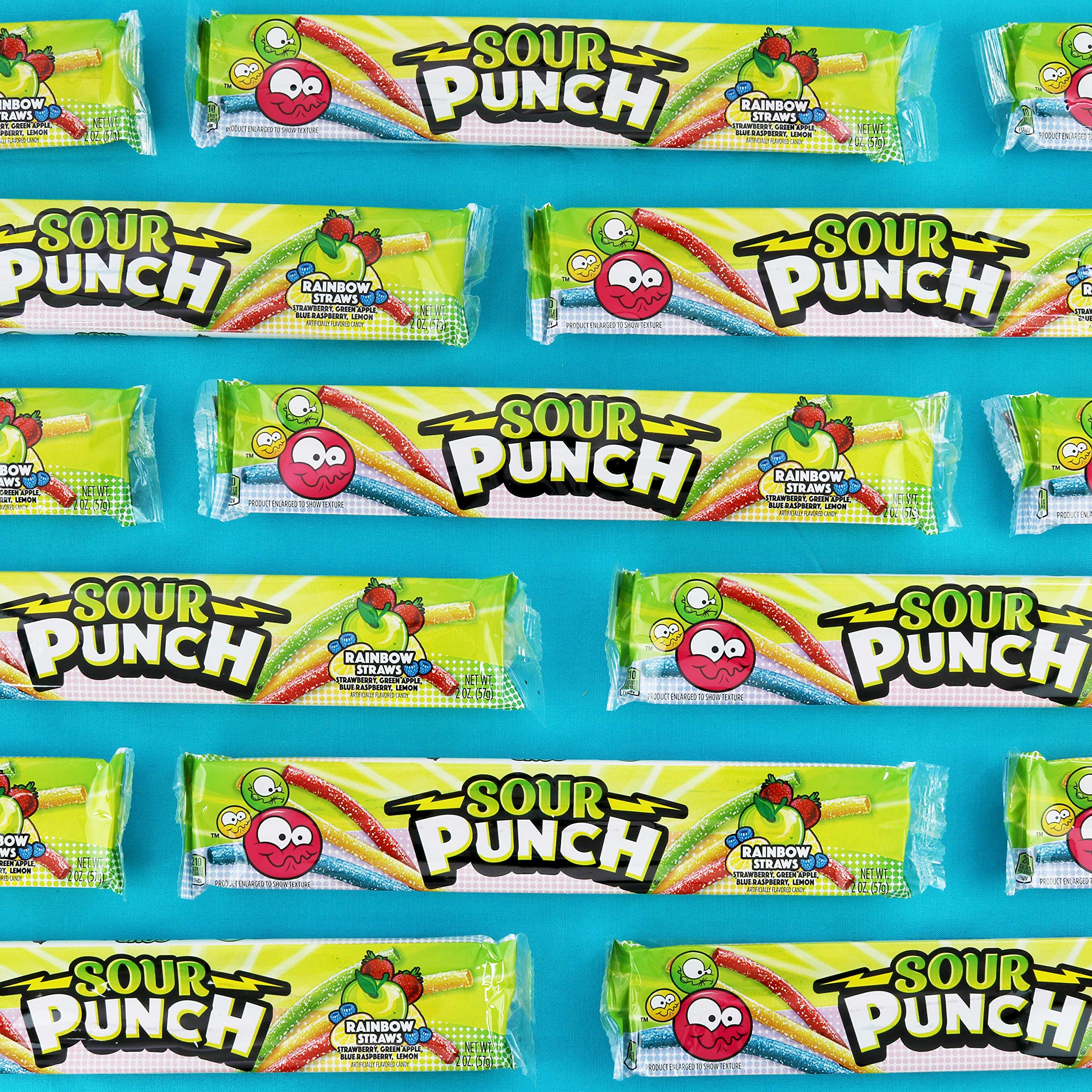 Sour Punch Straws strawberry flavor adds playful color and sweetness.
