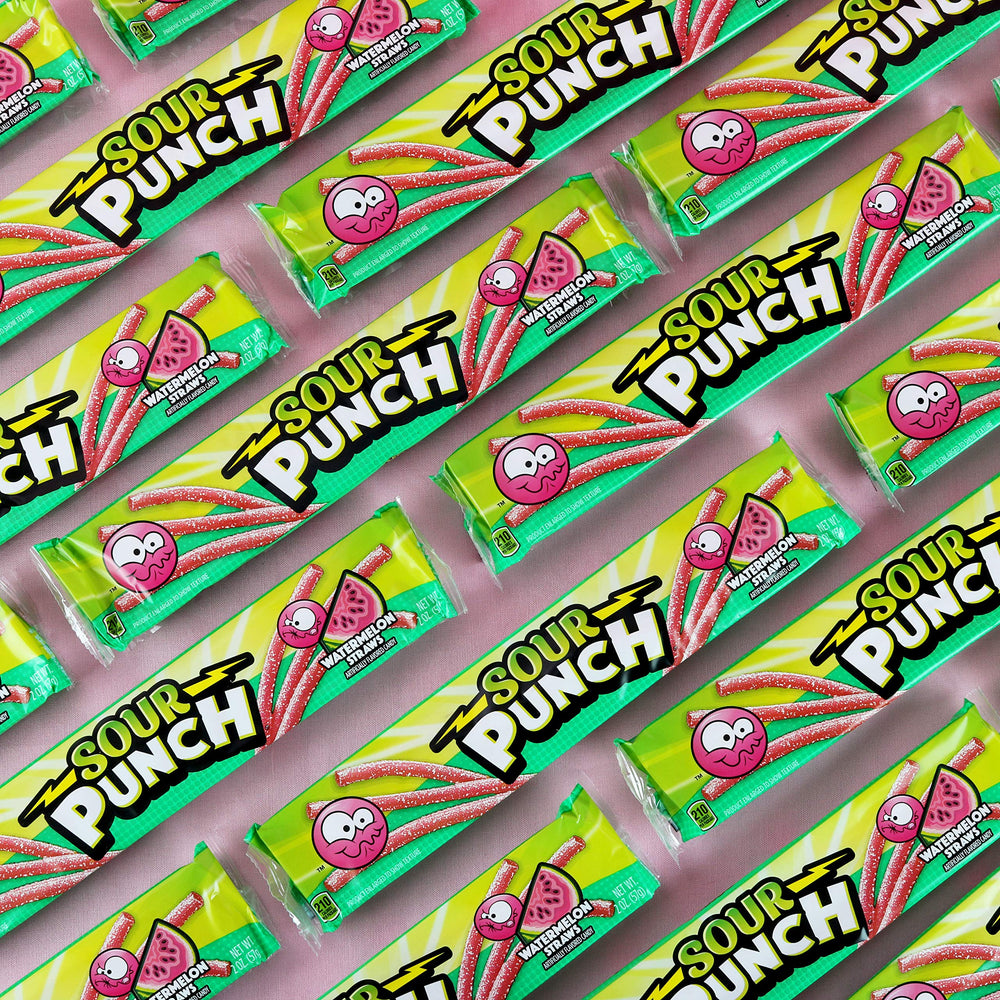 Sour Punch Straws iconic American candy packaging evokes nostalgia.