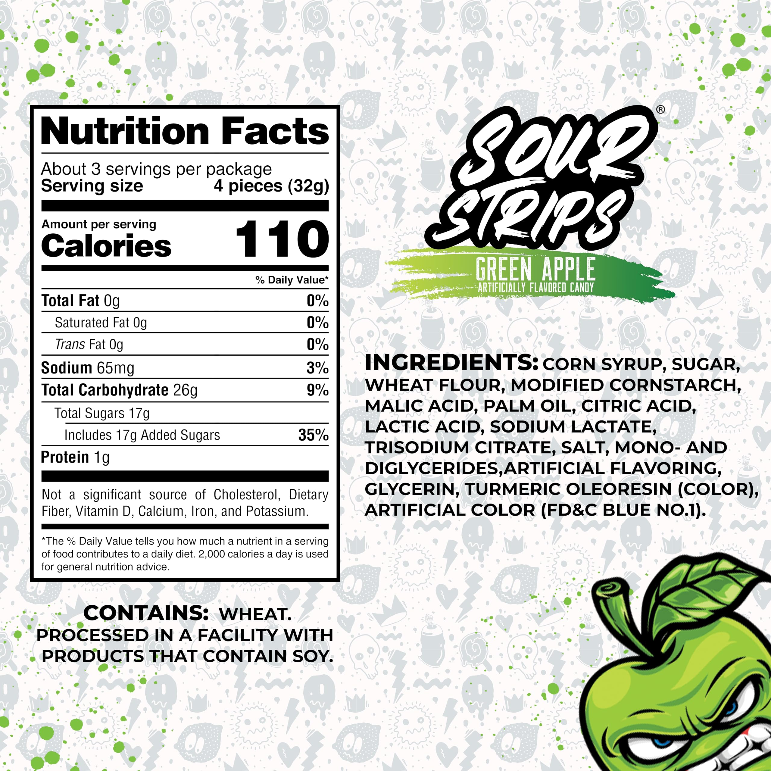 SOUR STRIPS three-pack candy belts ready for sharing.