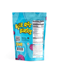 Sourboy Blue Raspberry Gushers close-up shows juicy centers and sour coating.