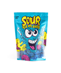 Sourboy Blue Raspberry Gushers pack in resealable pouch for on-the-go snacking.