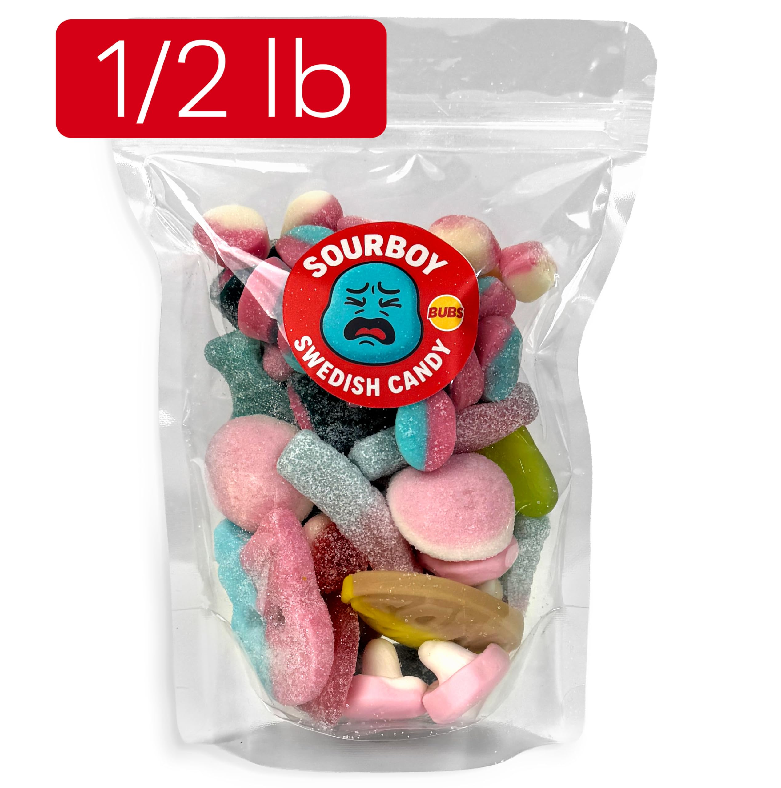 Sourboy premium Swedish candies variety highlighting quality ingredients and textures
