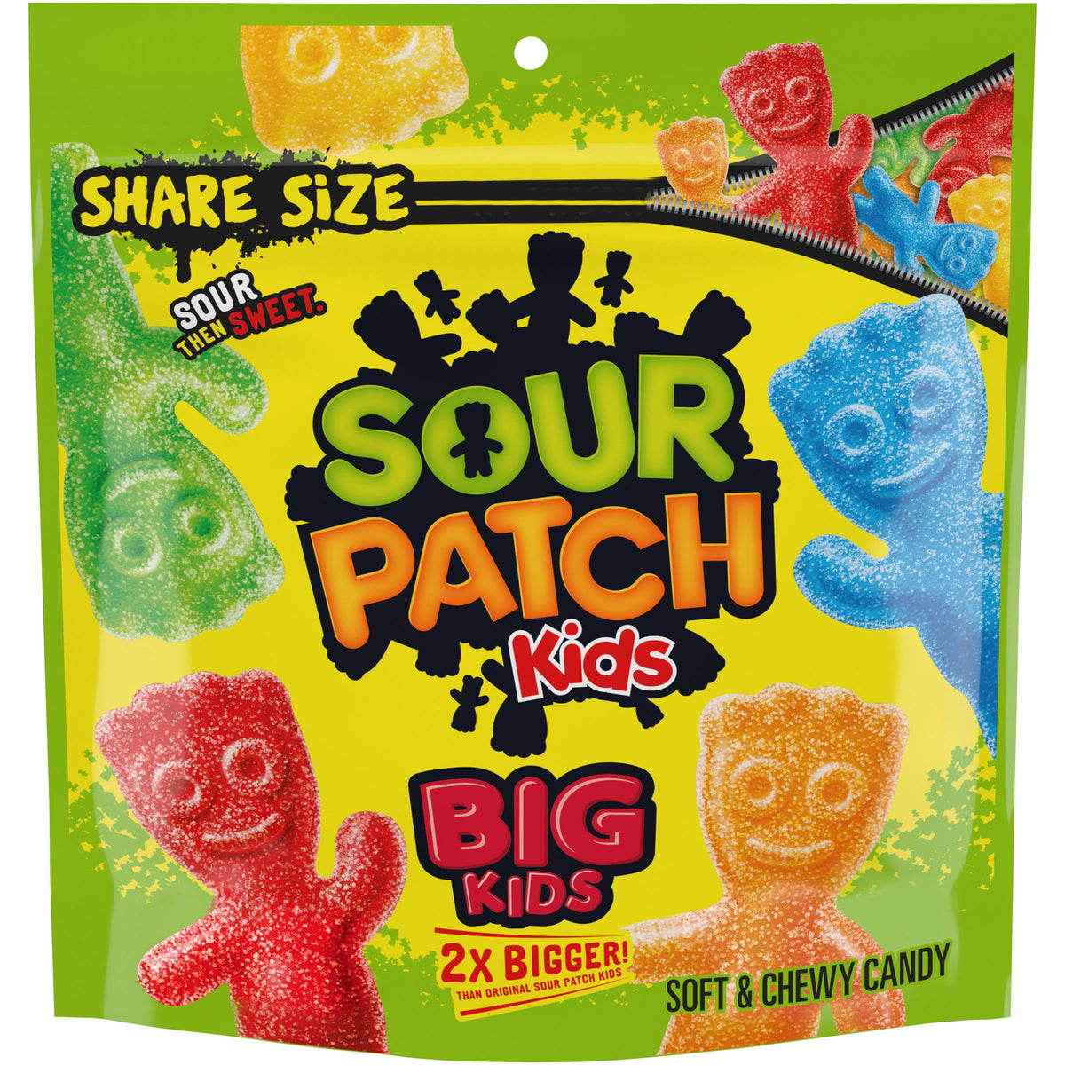 Sour Patch Kids Big Kids candy bag with bright colors and assorted flavors