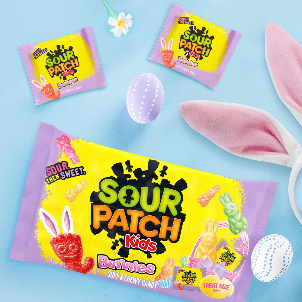 Sour Patch Kids Bunnies fat-free candy — a lighter treat option for celebrations.