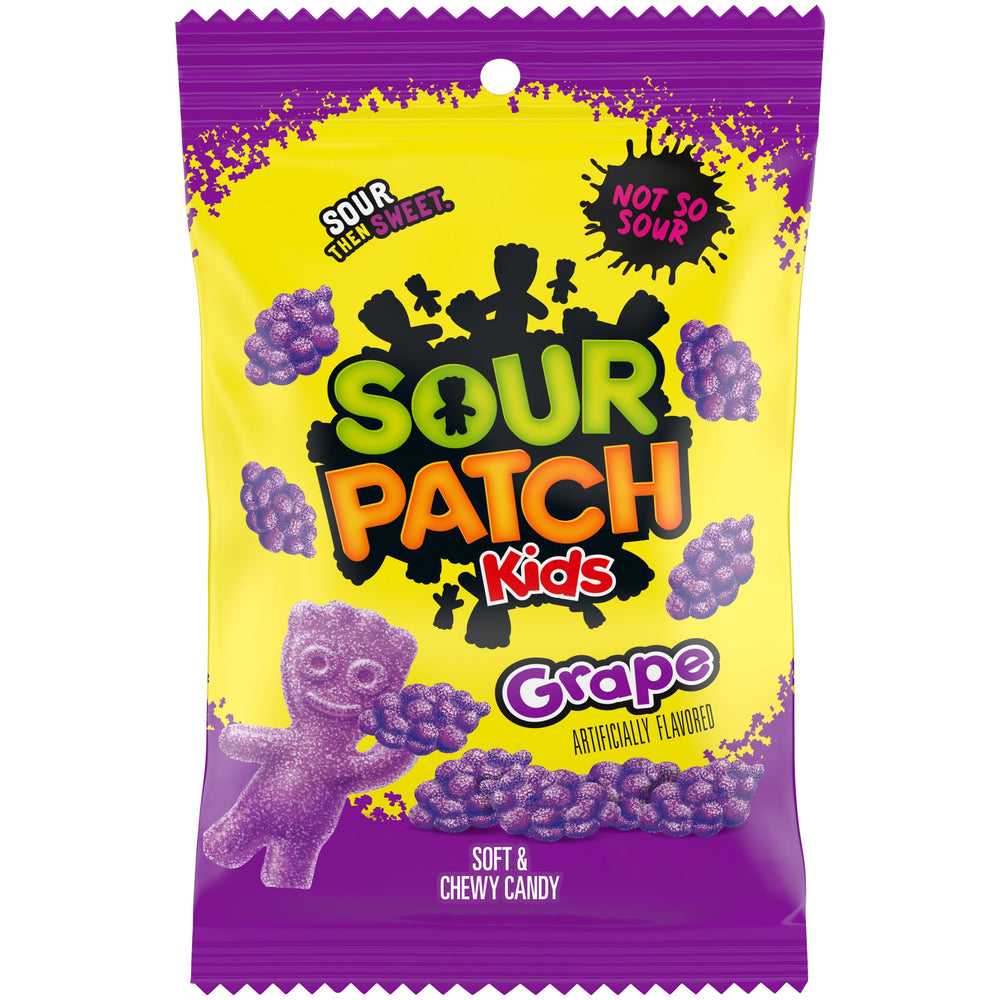 Sour Patch Kids Grape soft and chewy candy bag 8oz for sharing at parties