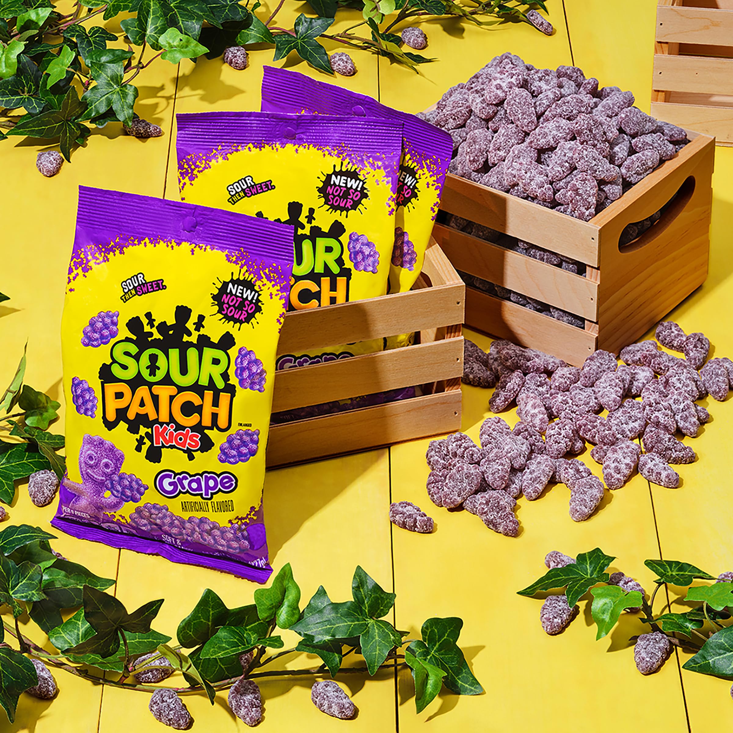 Sour Patch Kids Grape makes a desk-side office snack