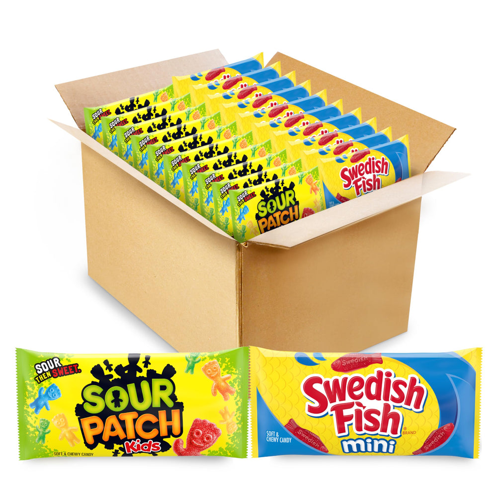 Sour Patch Kids mini snack pack bags showcase playful shapes for on-the-go sour-sweet snacking
