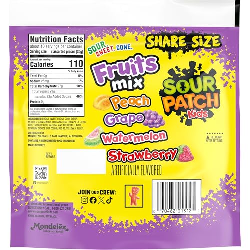 SOUR PATCH KIDS Peach candies add fruity tang to treats.