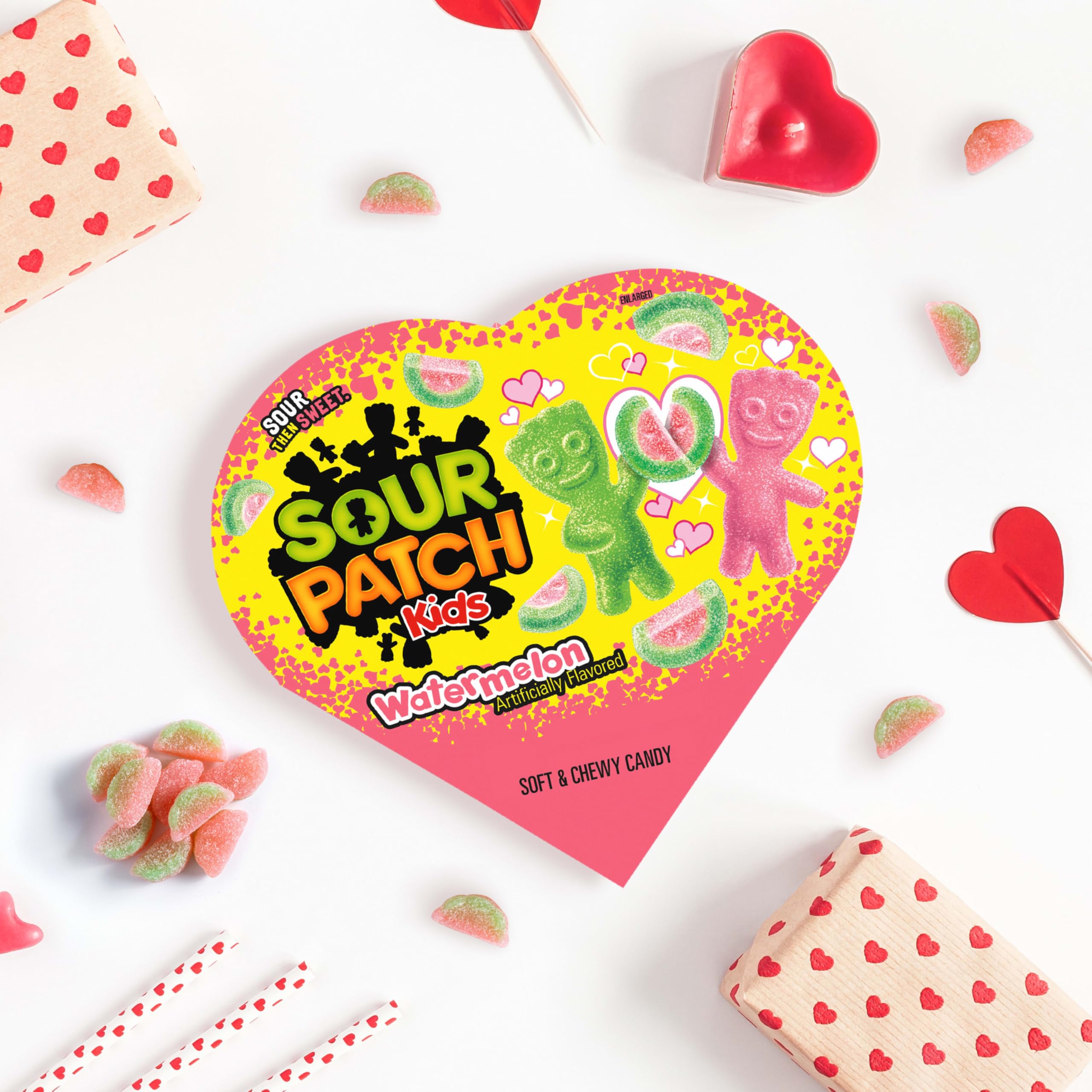 Sour Patch Kids Watermelon box-opening image invites quick gift selection