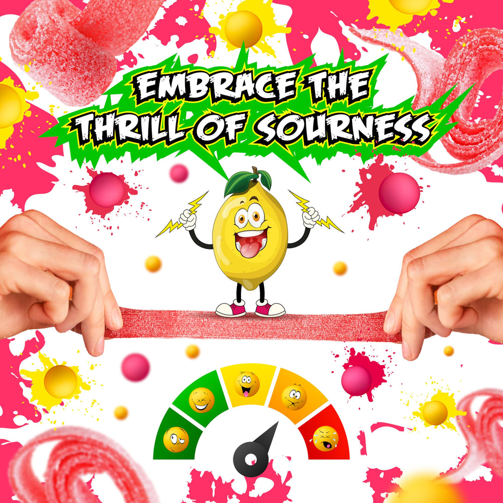 SourZap candy buffets setup featuring berry-flavored gummies