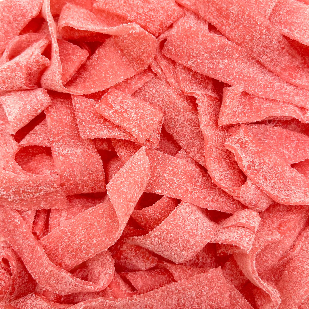SourZap Sour Belts 8-ounce bag close-up showing pink lemonade flavor for snacking