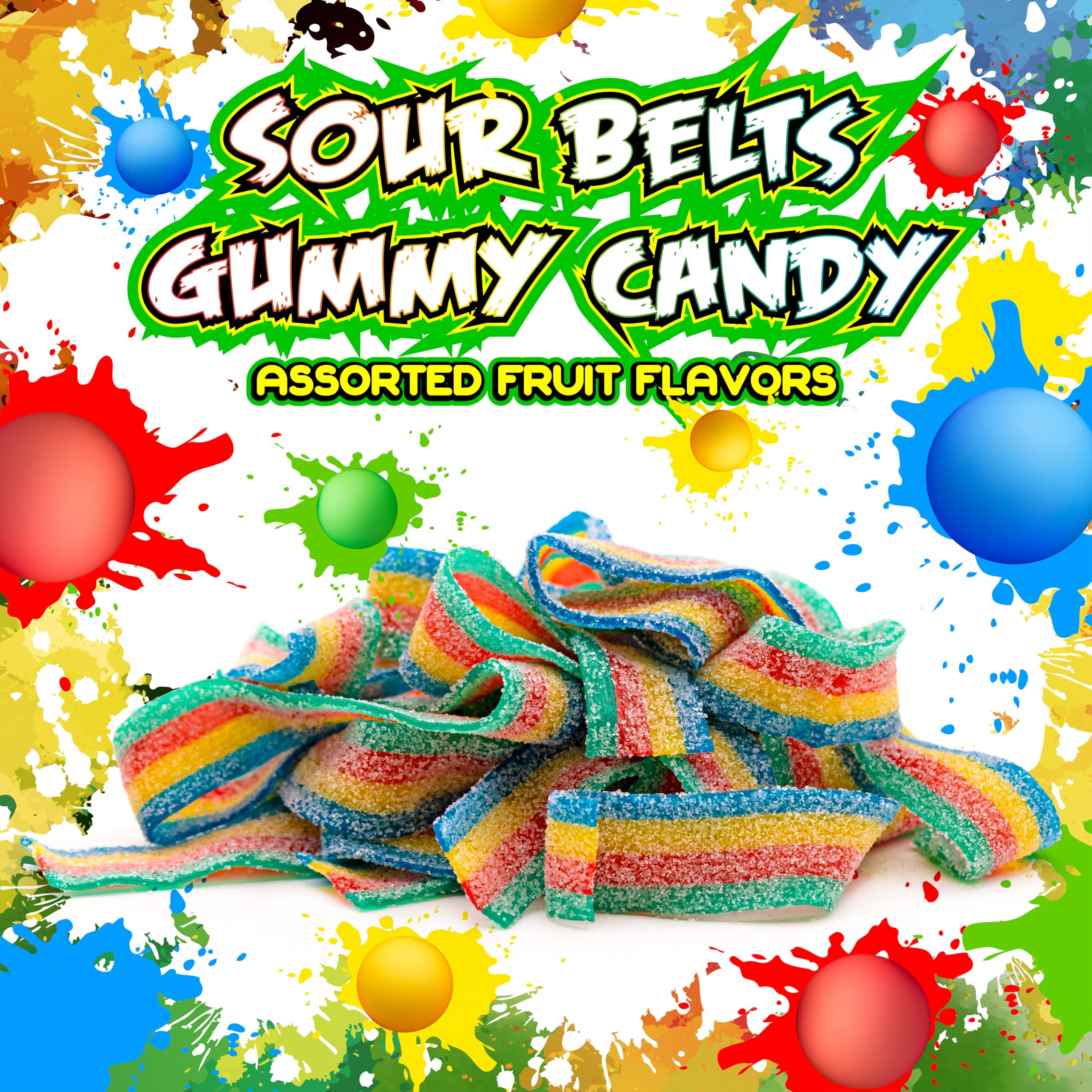SourZap Sour Belts party platter setup with color.