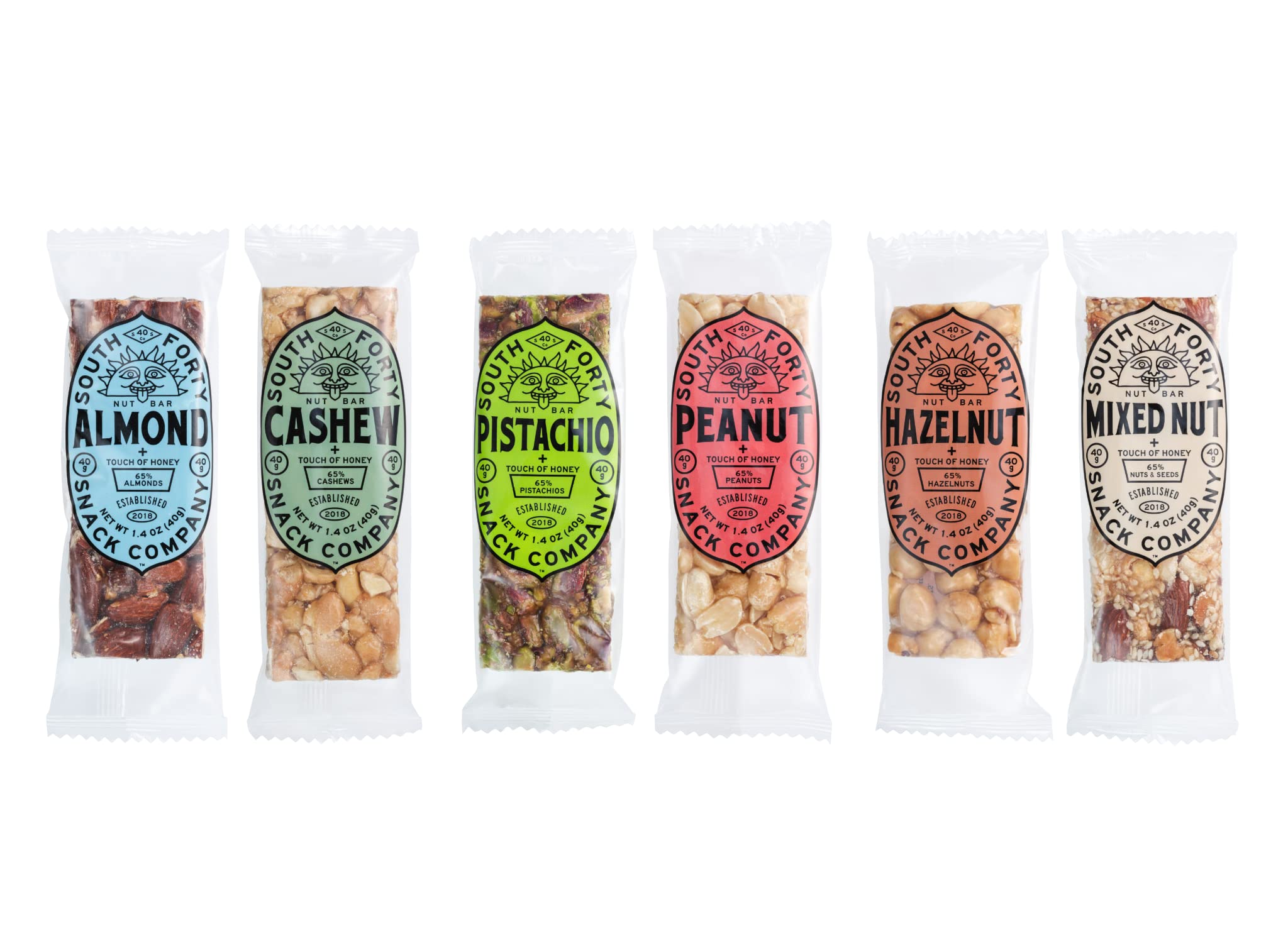 South 40 Non-GMO Gluten-free label close-up reinforces quality and trust.